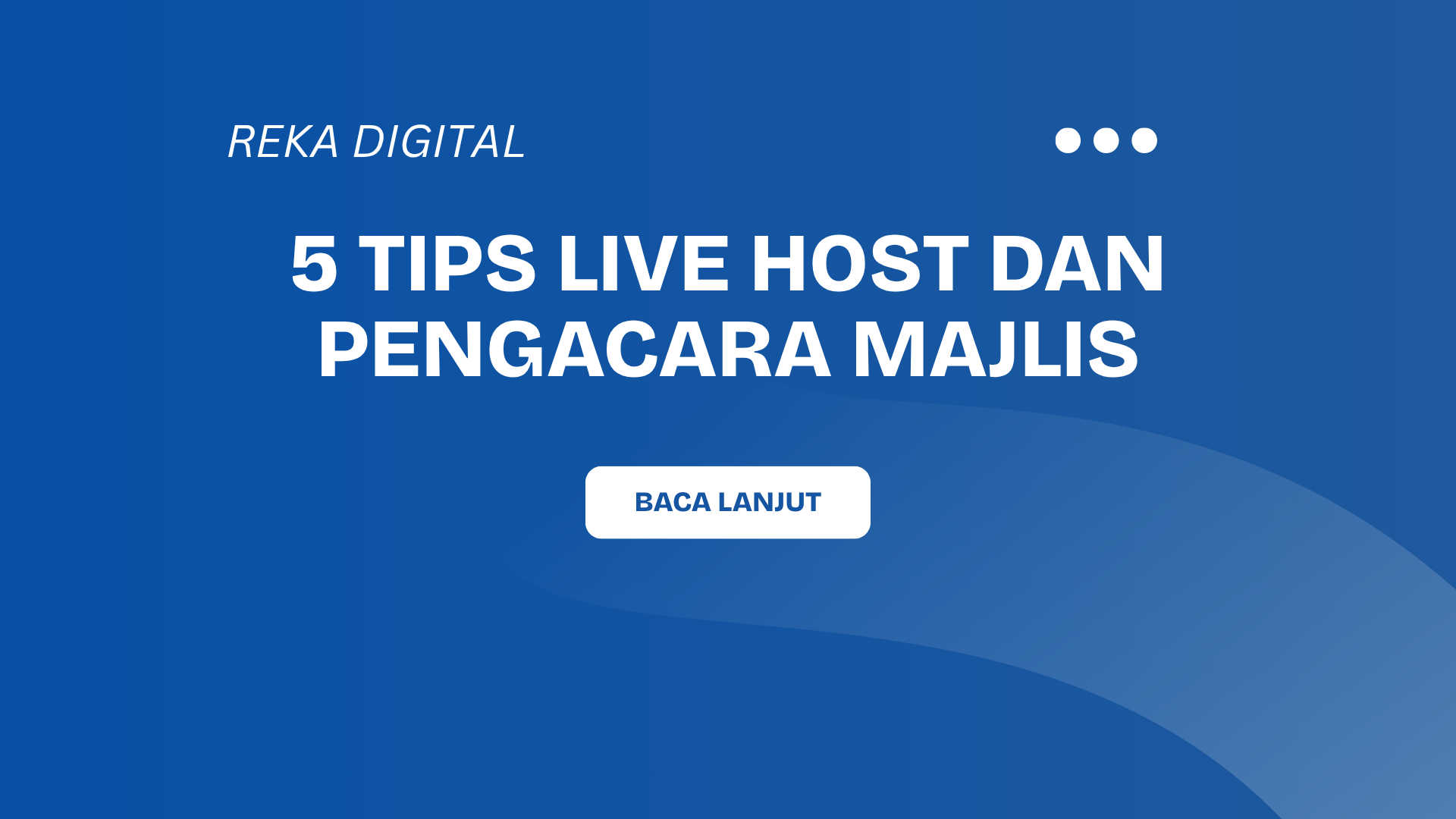5 Tips Jadi Live Host MC